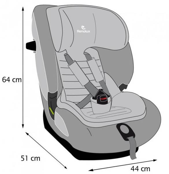 Renolux Olimp Carbon Bērnu autosēdeklis 9-36 kg