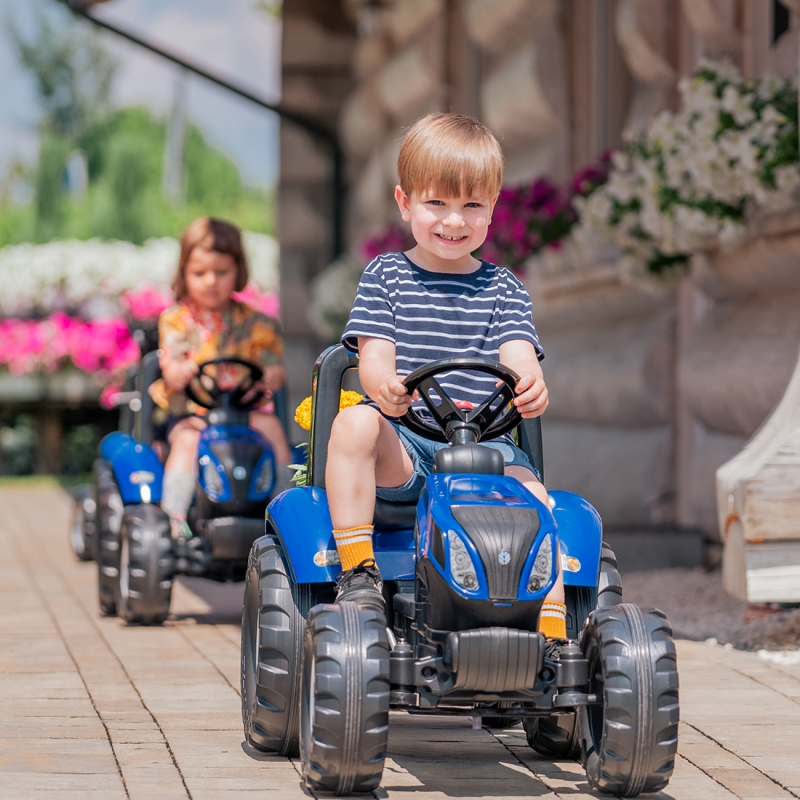 FALK Traktor na Pedały New Holland Duży z Przyczepką od 3 lat