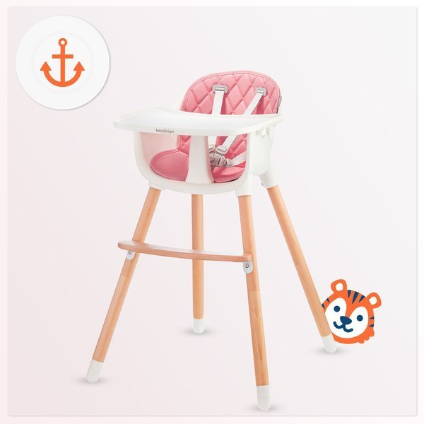 Baby Tiger Tini Pink Стульчик для кормления 2 в 1