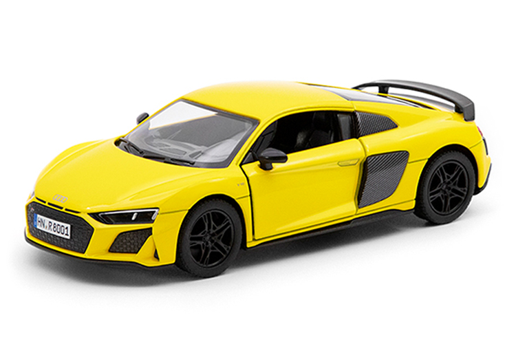 Metāla auto modelis 2020 Audi R8 Coupe 1:36 kastē KT5422W