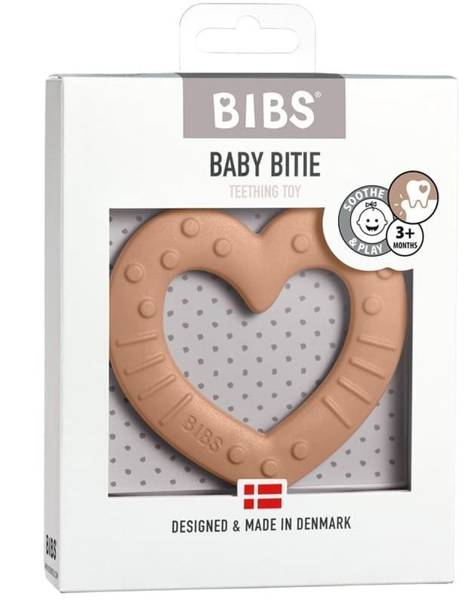 Bibs Baby Bitie Heart Gryzak Dla Niemowlaka Peach