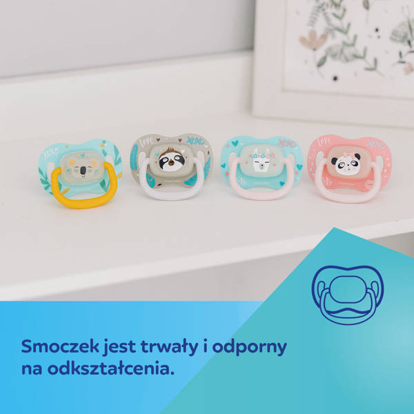 Canpol Babies Smoczek Silikonowy Symetryczny 0-6m Exotic Leniwiec 34/920_leni