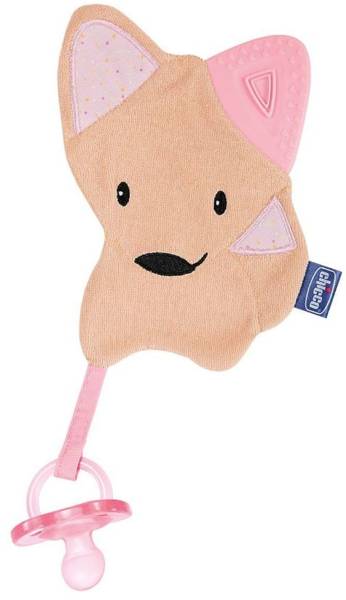 Chicco Gryzak z Maskotką 4M+ Pink