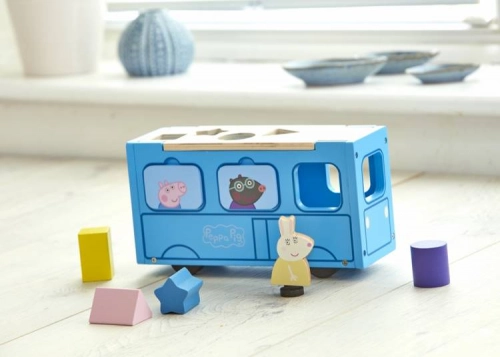 Развивающая игрушка-сортер Школьный автобус Свинки Пеппы Peppa Pig Wooden School Bus