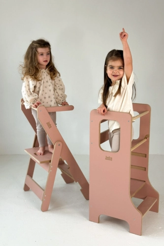 Baby Wood Slim M Kitchen Helper Różowy