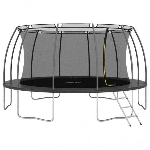 Batuts ar drošības tīklu un kāpnēm 488 cm (16ft) Vidaxl