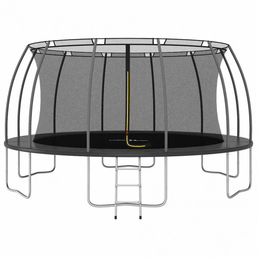 Batuts ar drošības tīklu un kāpnēm 488 cm (16ft) Vidaxl