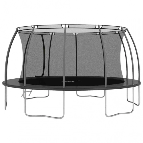 Batuts ar drošības tīklu un kāpnēm 488 cm (16ft) Vidaxl