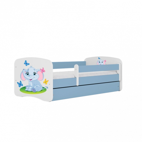 Bed babydreams blue baby elephant with drawer with mattress 180/80