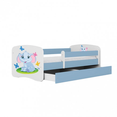 Bed babydreams blue baby elephant with drawer with mattress 180/80