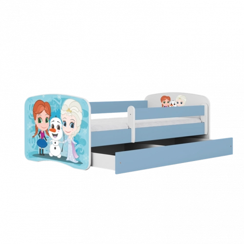 Bed babydreams blue frozen land without drawer with mattress 140/70