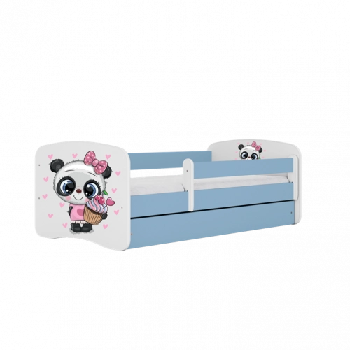 Bed babydreams blue panda with drawer with mattress 140/70