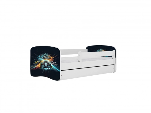 Bed babydreams blue race without drawer with mattress 160/80