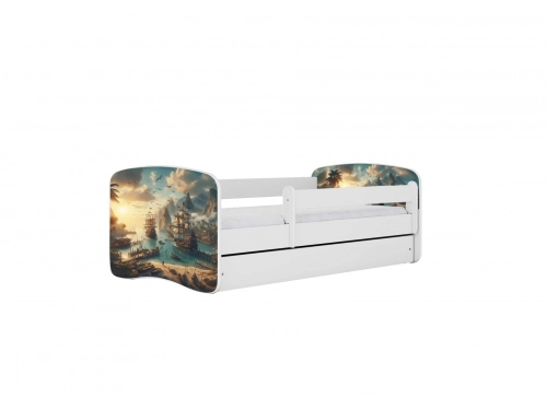 Bed babydreams blue ship with drawer with mattress 160/80