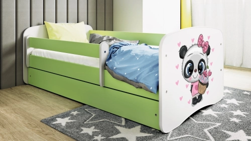 Bed babydreams green panda with drawer with mattress 160/80