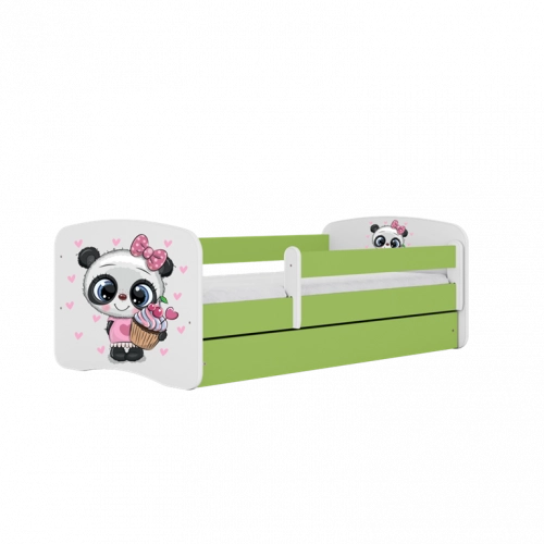 Bed babydreams green panda with drawer with mattress 180/80