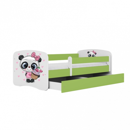 Bed babydreams green panda with drawer with mattress 180/80