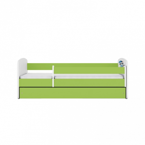 Bed babydreams green raccoon without drawer with mattress 180/80