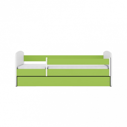 Bed babydreams green without pattern without drawer with mattress 160/80