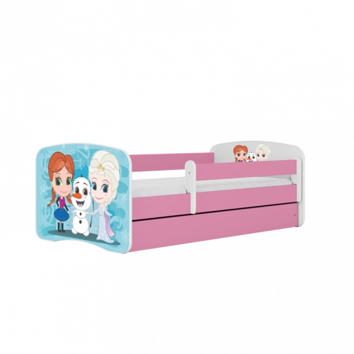 Bed babydreams pink frozen land without drawer with mattress 160/80