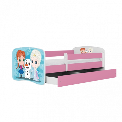 Bed babydreams pink frozen land without drawer with mattress 160/80