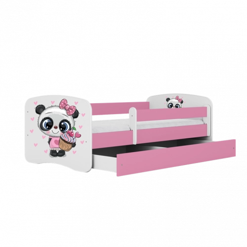 Bed babydreams pink panda with drawer with mattress 160/80