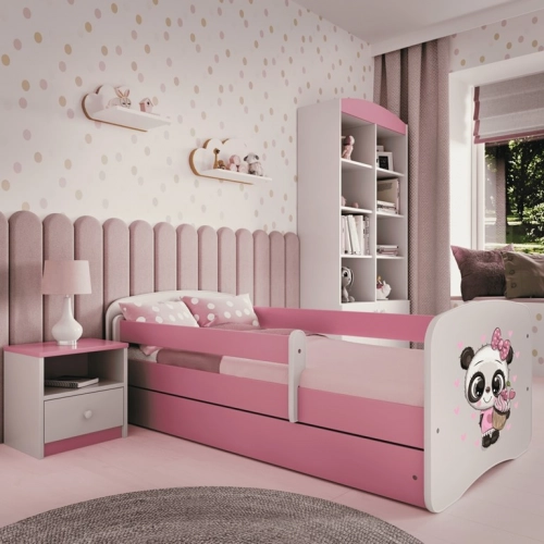 Bed babydreams pink panda with drawer with mattress 160/80