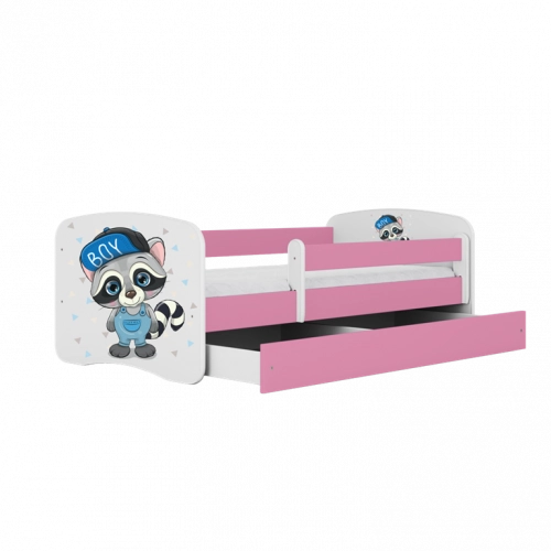 Bed babydreams pink raccoon without drawer with mattress 180/80