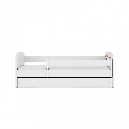 Bed babydreams white frozen land without drawer with mattress 160/80