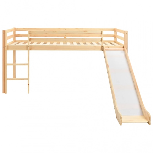 Bērnu Gulta Ar Slidkalniņu Un Trepēm, Priedes Koks, 97X208 Cm Vidaxl