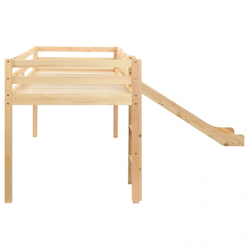 Bērnu Gulta Ar Slidkalniņu Un Trepēm, Priedes Koks, 97X208 Cm Vidaxl