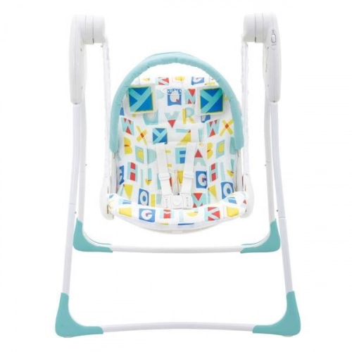 Кресло-качалка Graco Delight Block Alphabet Blue