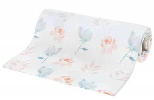 Bocioland Pieluszka Bambusowa 120x120cm Bellflowers BOC0345