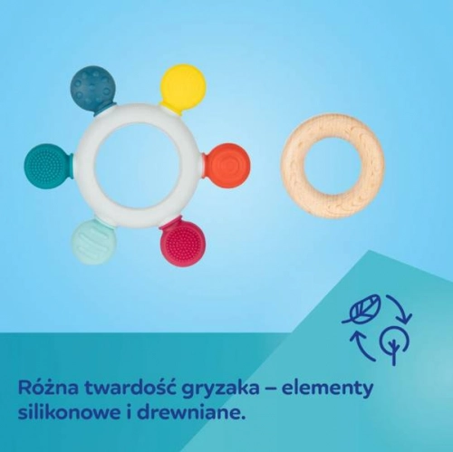 Canpol Babies Gryzak Drewniano-Silikonowy Dla Niemowląt Krab 80/306
