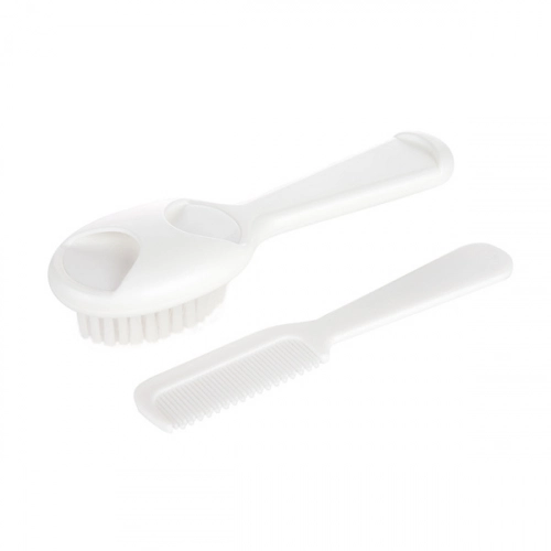 Canpol Babies Szczotka i grzebień dla niemowląt 56/160 White oiled