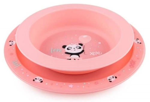 Canpol Babies Zestaw Naczyń Exotic Animals 56/523 Pink