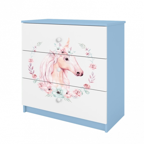 Chest of drawers babydreams blue horse