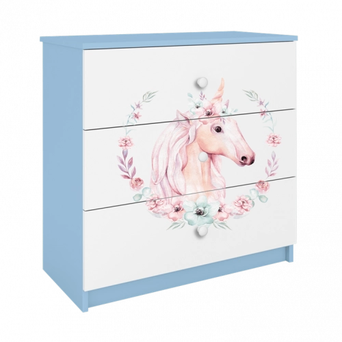 Chest of drawers babydreams blue horse