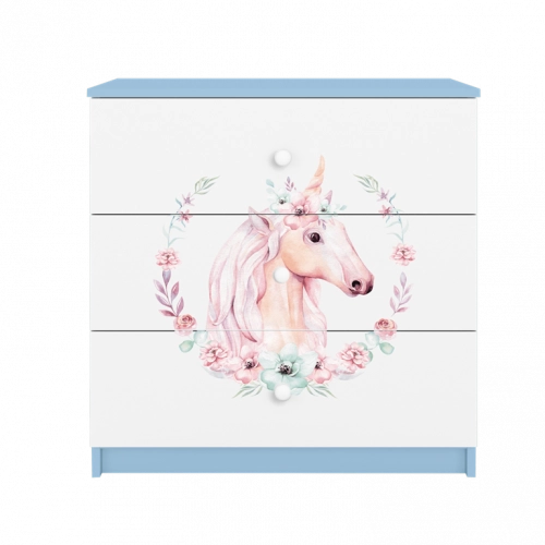 Chest of drawers babydreams blue horse