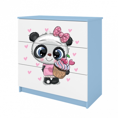 Chest of drawers babydreams blue panda