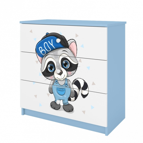 Chest of drawers babydreams blue raccoon