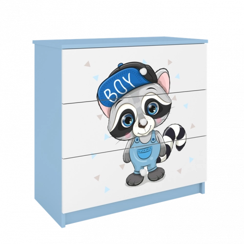 Chest of drawers babydreams blue raccoon