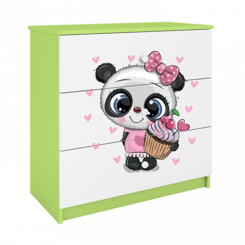 Chest of drawers babydreams green panda