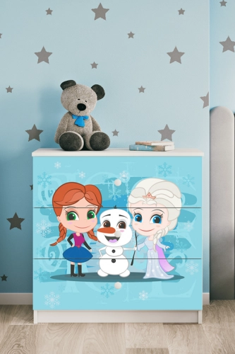 Chest of drawers babydreams white frozen land