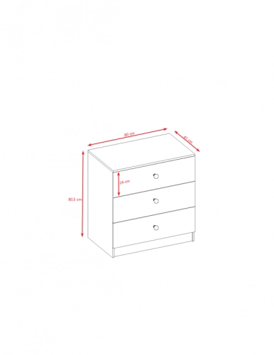 Chest of drawers babydreams white panda