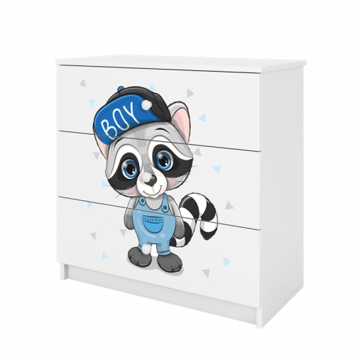 Chest of drawers babydreams white raccoon