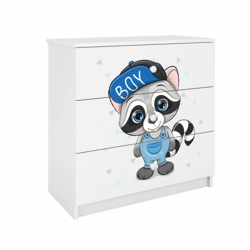 Chest of drawers babydreams white raccoon