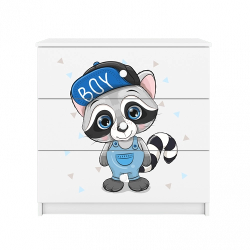 Chest of drawers babydreams white raccoon