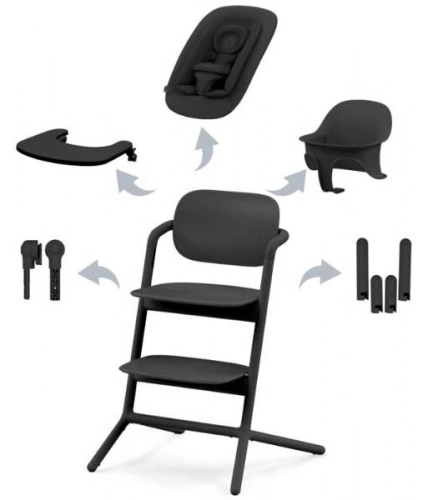 Cybex Lemo 4in1 Stunning Black Стульчик для кормления