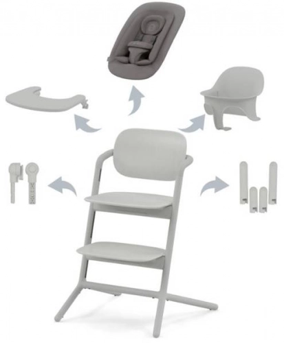 Cybex Lemo 4in1 Suede Grey Barošanas krēsls